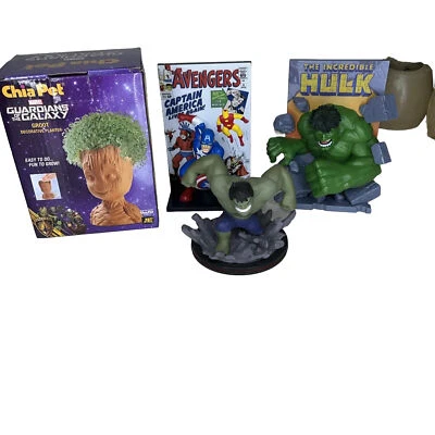 Caja de botín exclusiva Hulk Chia Pet Groot, Avengers Foto 1 de 4