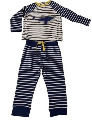 BABY BODEN Whale Appliqué Striped Play Set Toddler Boys Size 18-24 Mos NWT - Image 1 of 4