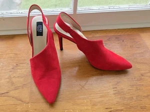 Jones New York Signature Women's Red Chole Pointed Toe Slingback Heels Size 8M - Bild 1 von 9