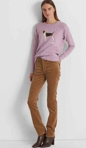 Pantalones rectos de tiro medio de pana LAUREN RALPH LAUREN BRONCEADO talla 14 pequeños 33x28 - Imagen 1 de 6