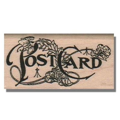 Sello de goma para tarjetas postales, correo, postal, vintage, frase, postal, palabras, arte, medios de comunicación Foto 1 de 4