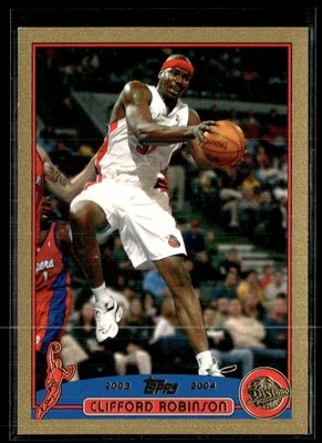 2003-04 Topps Gold Clifford Robinson 07/99 Detroit Pistons #60 Foto 1 de 2
