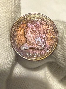 1825 1/2C Classic Head Copper Half Cent Rare Early Key Date Toned Gem - Bild 1 von 2