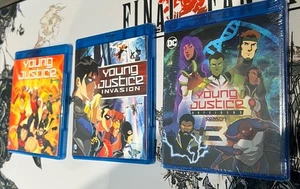 Young Justice - Season 1 + 2 + 3 BLU-RAY 2010-19 ANIMATION - Season 3 Is Sealed - Picture 1 of 6