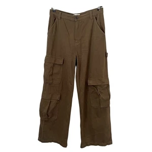 Reformation Landy Wide Leg High Rise Cargo Utility Jeans Dark Olive Green 30 - Bild 1 von 7