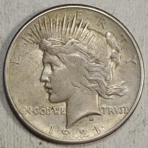 1921 Peace Dollar, Extremely Fine, Original Circulated Key Date 0821-09 - Picture 1 of 2