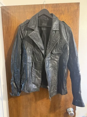 Chaqueta motera de cuero envejecido All Saints Foto 1 de 4