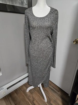 Vestido Suéter Ligero Gris I Heart Ronson Nuevo con Etiquetas Talla L Foto 1 de 4