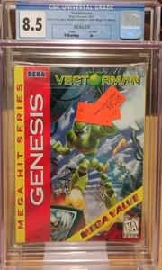 VECTORMAN Sega Genesis Nuevo Sellado Clasificado CGC 8.5 A+ Mega Hit Con Pestaña Colgante - Imagen 1 de 6