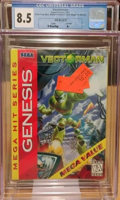 VECTORMAN Sega Genesis New Sealed Graded CGC 8.5 A+ Mega Hit  With Hang Tab - Image 1 of 4