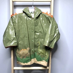 BOY'S S: 4/5 KIDORABLE LINED DINOSAUR RAIN COAT With Pockets And Hood - Picture 1 of 12