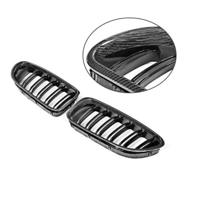 Carbon Fiber Front Bumper Grille Grill for BMW 640i 650i M6 F12 F13 F06 - Image 1 of 2