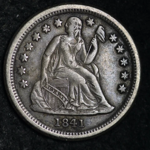1841-O Seated Liberty Silver Dime CHOICE XF+ E348 VCUN Cover