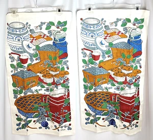 Stevens Leinen Geschirrtücher 16 x 29 cm Kunstwerk signiert E.P. Gould 2er Set Neu - Bild 1 von 10