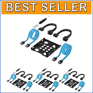 Black & Blue Plastic 3.5" to 2.5" SSD Mounting Kit with Quick Install Features - Photo 1/9