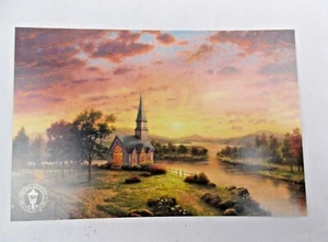 Thomas Kinkade "Sunset Chapel"  Postcard 6" x 4" - Picture 1 of 3