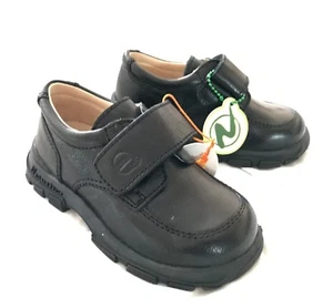 NATURINO boys oxfords Leather boots shoes black Sz 26 US 10 TODLER NEW - Picture 1 of 8