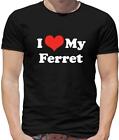 I I Love My Ferret Mens T-Shirt - Pet - Weasel - Animal - Pet Owner - Ferrets