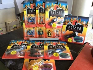 LOT 13 ERTL BATMAN ANIMATED SERIES DIE-CAST TOYS 1993 NOC W STICKERS - Picture 1 of 8