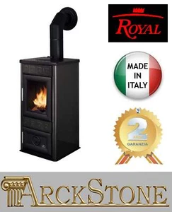 ARCKSTONE Holzofen Kochen Royal Palazzetti King S Grau Anthrazit 8,8 kW - Bild 1 von 1