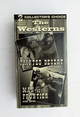 2 VHS  The Westerns Painted Desert Clark Cable Man of the Frontier Gene Autry - Image 1 of 4