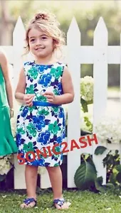 NWT Janie & Jack LAKESHORE GETAWAY 18 24 M 2 3 4 5 Floral Dress Blue Green $59 - Picture 1 of 2