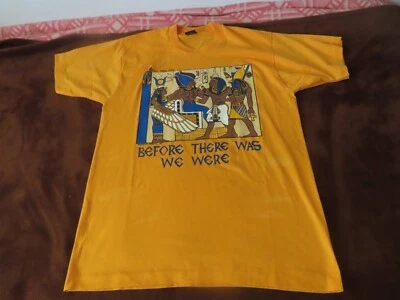 Vintage 80s 90s Egyptian Before There Was We Were T Shirt L (flawed) - Image 1 of 4