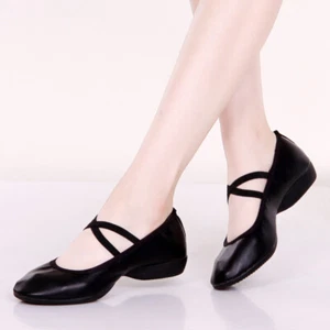 Lady Chic Faux Leather Dancing Shoes Soft Sole Stage Latin Salsa Ballroom Modern - Picture 1 of 12