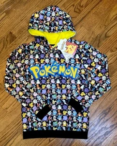 POKÉMON~All Characters Print~Lt Weight Pullover Hoodie Youth Size: 11/12yrs NWT! - Picture 1 of 8