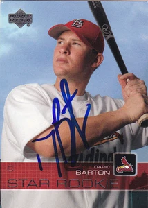 DARIC BARTON ST LOUIS CARDINALS SIGNED 2004 UPPER DECK BASEBALL CARD OAKLAND A'S - Picture 1 of 1
