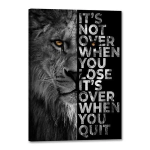 Lion Head Prints Canvas Inspirational Wall Art Black and White Animals Poster... - Picture 1 of 7