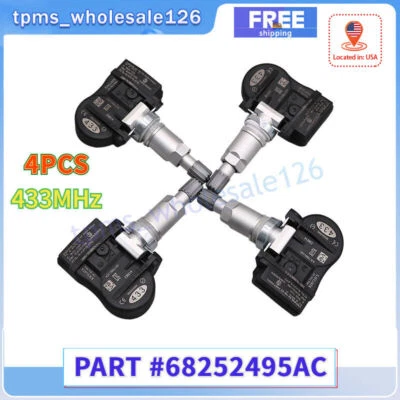 Set 4 NEW TPMS Tire Pressure Sensors 68078768AB For Dodge Grand Caravan 2008-10 - Image 1 of 4