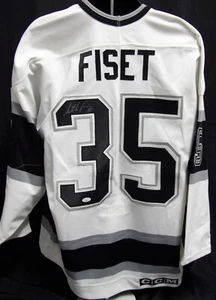 Camiseta deportiva auténtica firmada por Stephane Fiset de Los Angeles Kings CCM autenticada por la JSA - Imagen 1 de 7
