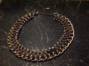 Vintage Etc! Gold and Rhinestone Choker Necklace - Picture 1 of 3