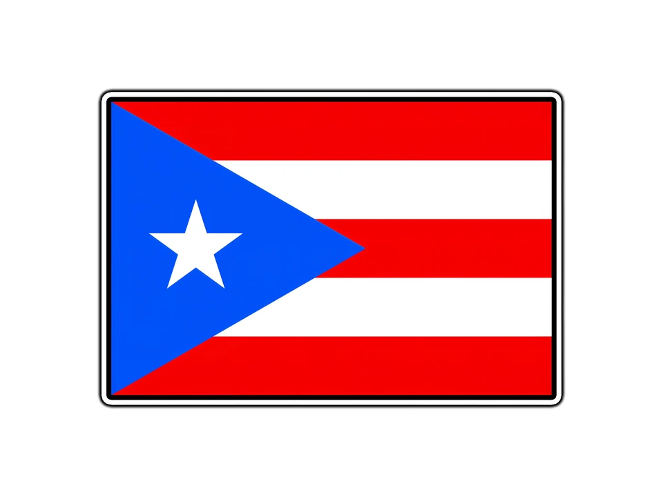 Puerto Rico Flag World Country Sticker Waterproof Vinyl Decal Die-Cut Laptop - Image 1 of 1