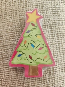 Vintage 3.5 " Christmas Tree Playing Cards  NIP. Pink Border Smoke Free Home - Picture 1 of 2