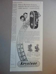 1948 KEYSTONE MOVIE CAMERAS Give for Great Gift art print ad - Picture 1 of 1
