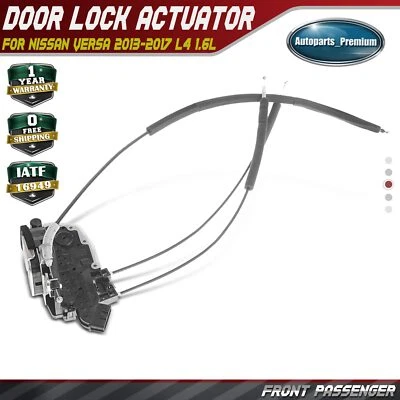 Actuador de cerradura de puerta delantero derecho derecho para Nissan Versa L4 1,6 L 2013-2017 con 2 pines Foto 1 de 4