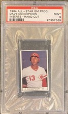 1984 All-Star Game Program Inserts Dave Concepcion PSA 9 Mint Cincinnati Reds 