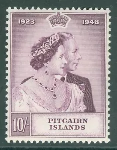 Pitcairn Islands 1948 Argento matrimonio 10/-. Finemente non montato come nuovo - Foto 1 di 1