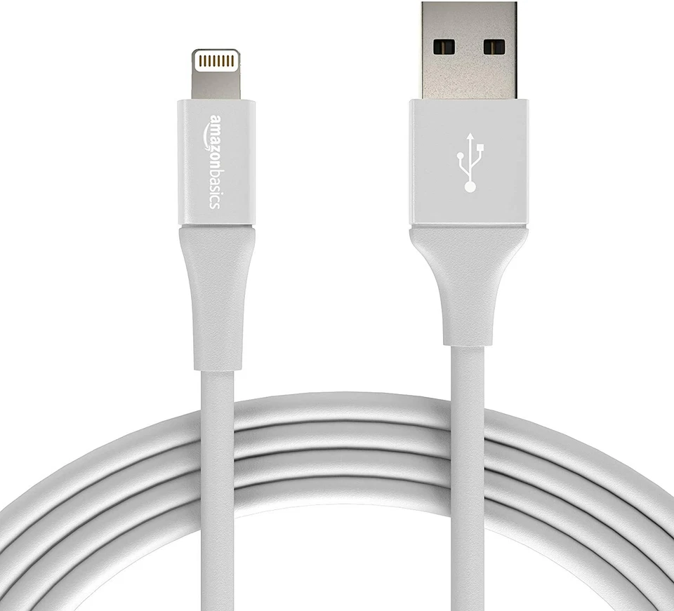 SILVER 10 FT AmazonBasics MFi-Certified USB A Lightning Cable Apple iPhone iPad - Image 1 of 4