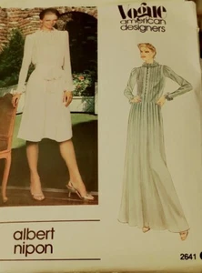 🌸Vintage VOGUE PATTERN 2641 By American DESIGNER Albert Nipon KLEID Gr. 12 - Bild 1 von 4