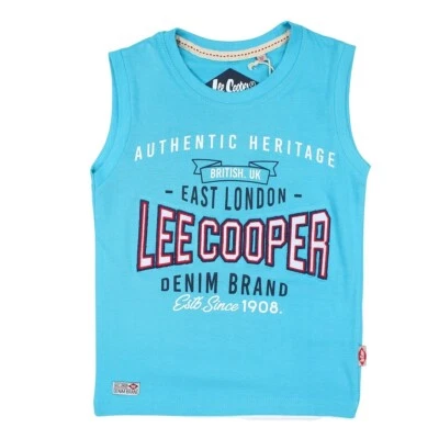 Lee Cooper Boy's Tank Top. Color Of Your Choice. Gift For Child Aged 4 To - Image 1 of 2