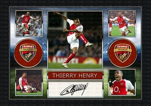 Thierry Henry - Aresnal - ORIGINAL A4 Signed PHOTO PRINT MEMORABILIA - Picture 1 of 4
