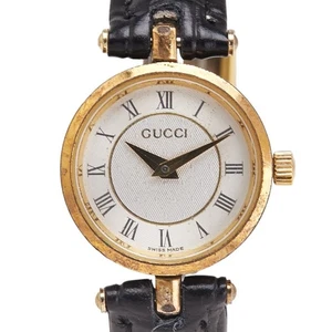 GUCCI Belt (non-original) Watches 2040L Quartz Silver dial Women 【Used】 - Picture 1 of 7