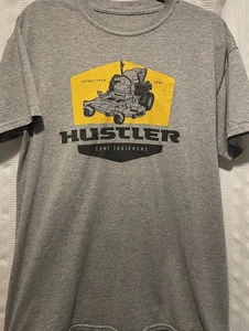 Hustler Rasenmäher grau Herren Hemd Größe M - Bild 1 von 6