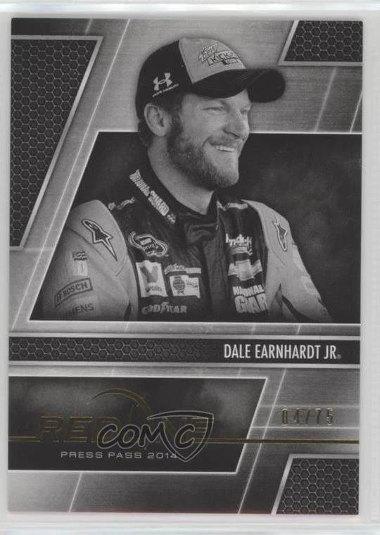 2014 Press Pass Redline Color Proof Black & White /75 Dale Earnhardt Jr #17 HOF - Image 1 of 2