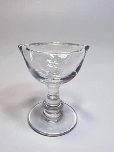 19c.Antique Vicroian Hand-Blown Clear Glass Eyebath Eye Wash Cup Pedestal - Picture 1 of 8