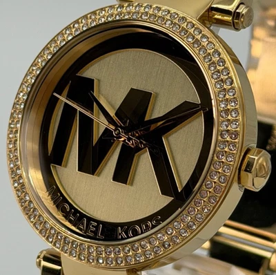 MICHAEL KORS MK5784 Parker Gold Logo Crystal Pave Women's Watch - Image 1 of 4