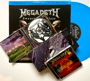 MEGADEATH LOT 12" UK BLUE SWEATING BULLETS A RUDE VHS NEW HITS CD & YOUTHANASIA - Bild 1 von 17